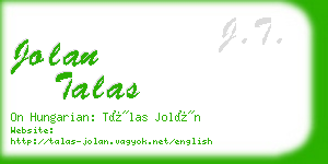 jolan talas business card